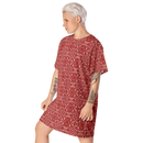 Product name: Recursia Lotus Light T-Shirt Dress. Keywords: Clothing, Print: Lotus Light, T-Shirt Dress, Women's Clothing