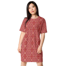 Product name: Recursia Lotus Light T-Shirt Dress. Keywords: Clothing, Print: Lotus Light, T-Shirt Dress, Women's Clothing