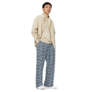 Product name: Recursia Mind Gem II Men's Wide Leg Pants In Blue. Keywords: Men's Clothing, Men's Wide Leg Pants, Print: Mind Gem