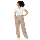 Product name: Recursia Mind Gem II Women's Wide Leg Pants In Pink. Keywords: Print: Mind Gem, Women's Wide Leg Pants