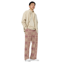 Product name: Recursia Mind Gem IV Men's Wide Leg Pants In Pink. Keywords: Men's Clothing, Men's Wide Leg Pants, Print: Mind Gem