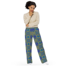 Product name: Recursia Mind Gem IV Women's Wide Leg Pants. Keywords: Print: Mind Gem, Women's Wide Leg Pants