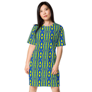 Product name: Recursia Mind Gem I T-Shirt Dress. Keywords: Clothing, Print: Mind Gem, T-Shirt Dress, Women's Clothing