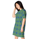 Product name: Recursia Mind Gem I T-Shirt Dress. Keywords: Clothing, Print: Mind Gem, T-Shirt Dress, Women's Clothing