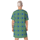 Product name: Recursia Mind Gem I T-Shirt Dress. Keywords: Clothing, Print: Mind Gem, T-Shirt Dress, Women's Clothing