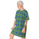 Product name: Recursia Mind Gem I T-Shirt Dress. Keywords: Clothing, Print: Mind Gem, T-Shirt Dress, Women's Clothing