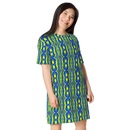 Product name: Recursia Mind Gem I T-Shirt Dress. Keywords: Clothing, Print: Mind Gem, T-Shirt Dress, Women's Clothing