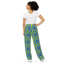 Product name: Recursia Mind Gem I Women's Wide Leg Pants. Keywords: Print: Mind Gem, Women's Wide Leg Pants