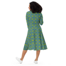 Product name: Recursia Mind Gem Long Sleeve Midi Dress. Keywords: Clothing, Long Sleeve Midi Dress, Print: Mind Gem, Women's Clothing