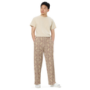 Product name: Recursia Mind Gem Men's Wide Leg Pants In Pink. Keywords: Men's Clothing, Men's Wide Leg Pants, Print: Mind Gem