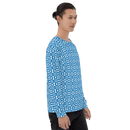 Product name: Recursia Modern Moiré V Men's Sweatshirt In Blue. Keywords: Athlesisure Wear, Clothing, Men's Athlesisure, Men's Clothing, Men's Sweatshirt, Men's Tops, Print: Modern Moiré