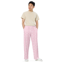 Product name: Recursia Modern Moiré III Men's Wide Leg Pants In Pink. Keywords: Men's Clothing, Men's Wide Leg Pants, Print: Modern Moiré