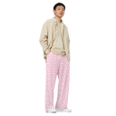 Product name: Recursia Modern Moiré III Men's Wide Leg Pants In Pink. Keywords: Men's Clothing, Men's Wide Leg Pants, Print: Modern Moiré