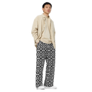Product name: Recursia Modern Moiré III Men's Wide Leg Pants. Keywords: Men's Clothing, Men's Wide Leg Pants, Print: Modern Moiré