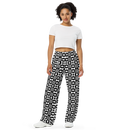 Product name: Recursia Modern Moiré III Women's Wide Leg Pants. Keywords: Print: Modern Moiré, Women's Wide Leg Pants