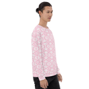 Product name: Recursia Modern Moiré VI Men's Sweatshirt In Pink. Keywords: Athlesisure Wear, Clothing, Men's Athlesisure, Men's Clothing, Men's Sweatshirt, Men's Tops, Print: Modern Moiré