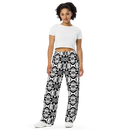 Product name: Recursia Modern Moiré II Women's Wide Leg Pants. Keywords: Print: Modern Moiré, Women's Wide Leg Pants