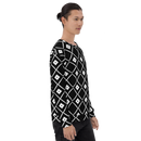 Product name: Recursia Modern Moiré VIII Men's Sweatshirt. Keywords: Athlesisure Wear, Clothing, Men's Athlesisure, Men's Clothing, Men's Sweatshirt, Men's Tops, Print: Modern Moiré