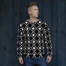 Product name: Recursia Modern Moiré VIII Men's Sweatshirt. Keywords: Athlesisure Wear, Clothing, Men's Athlesisure, Men's Clothing, Men's Sweatshirt, Men's Tops, Print: Modern Moiré