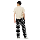 Product name: Recursia Modern Moiré Men's Wide Leg Pants. Keywords: Men's Clothing, Men's Wide Leg Pants, Print: Modern Moiré