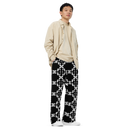 Product name: Recursia Modern Moiré VI Men's Wide Leg Pants. Keywords: Men's Clothing, Men's Wide Leg Pants, Print: Modern Moiré