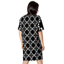Product name: Recursia Modern Moiré VI T-Shirt Dress. Keywords: Clothing, Print: Modern Moiré, T-Shirt Dress, Women's Clothing