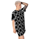 Product name: Recursia Modern Moiré VI T-Shirt Dress. Keywords: Clothing, Print: Modern Moiré, T-Shirt Dress, Women's Clothing