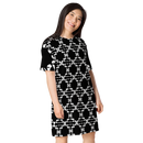 Product name: Recursia Modern Moiré VI T-Shirt Dress. Keywords: Clothing, Print: Modern Moiré, T-Shirt Dress, Women's Clothing
