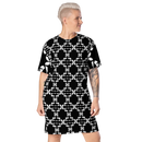 Product name: Recursia Modern Moiré VI T-Shirt Dress. Keywords: Clothing, Print: Modern Moiré, T-Shirt Dress, Women's Clothing