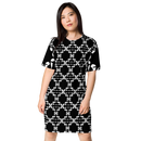 Product name: Recursia Modern Moiré VI T-Shirt Dress. Keywords: Clothing, Print: Modern Moiré, T-Shirt Dress, Women's Clothing