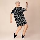 Product name: Recursia Modern Moiré VI T-Shirt Dress. Keywords: Clothing, Print: Modern Moiré, T-Shirt Dress, Women's Clothing
