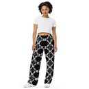 Product name: Recursia Modern Moiré VI Women's Wide Leg Pants. Keywords: Print: Modern Moiré, Women's Wide Leg Pants