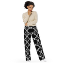 Product name: Recursia Modern Moiré VI Women's Wide Leg Pants. Keywords: Print: Modern Moiré, Women's Wide Leg Pants