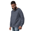 Product name: Recursia Pebblewave Men's Sweatshirt In Blue. Keywords: Athlesisure Wear, Clothing, Men's Athlesisure, Men's Clothing, Men's Sweatshirt, Men's Tops, Print: Pebblewave 