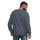 Product name: Recursia Pebblewave Men's Sweatshirt In Blue. Keywords: Athlesisure Wear, Clothing, Men's Athlesisure, Men's Clothing, Men's Sweatshirt, Men's Tops, Print: Pebblewave 