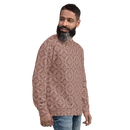 Product name: Recursia Pebblewave Men's Sweatshirt In Pink. Keywords: Athlesisure Wear, Clothing, Men's Athlesisure, Men's Clothing, Men's Sweatshirt, Men's Tops, Print: Pebblewave 