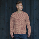 Product name: Recursia Pebblewave Men's Sweatshirt In Pink. Keywords: Athlesisure Wear, Clothing, Men's Athlesisure, Men's Clothing, Men's Sweatshirt, Men's Tops, Print: Pebblewave 