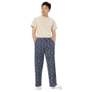 Product name: Recursia Pebblewave Men's Wide Leg Pants In Blue. Keywords: Men's Clothing, Men's Wide Leg Pants, Print: Pebblewave 