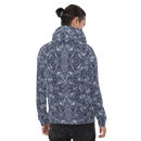 Product name: Recursia Rainbow Rose Men's Hoodie In Blue. Keywords: Athlesisure Wear, Clothing, Men's Athlesisure, Men's Clothing, Men's Hoodie, Men's Tops, Print: Rainbow Rose