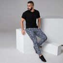 Product name: Recursia Rainbow Rose Men's Joggers In Blue. Keywords: Athlesisure Wear, Clothing, Men's Athlesisure, Men's Bottoms, Men's Clothing, Men's Joggers, Print: Rainbow Rose