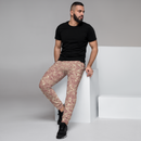 Product name: Recursia Rainbow Rose Men's Joggers In Pink. Keywords: Athlesisure Wear, Clothing, Men's Athlesisure, Men's Bottoms, Men's Clothing, Men's Joggers, Print: Rainbow Rose
