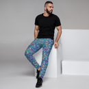 Product name: Recursia Rainbow Rose Men's Joggers. Keywords: Athlesisure Wear, Clothing, Men's Athlesisure, Men's Bottoms, Men's Clothing, Men's Joggers, Print: Rainbow Rose