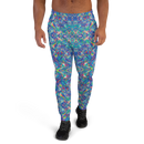 Product name: Recursia Rainbow Rose Men's Joggers. Keywords: Athlesisure Wear, Clothing, Men's Athlesisure, Men's Bottoms, Men's Clothing, Men's Joggers, Print: Rainbow Rose