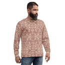 Product name: Recursia Rainbow Rose Men's Sweatshirt In Pink. Keywords: Athlesisure Wear, Clothing, Men's Athlesisure, Men's Clothing, Men's Sweatshirt, Men's Tops, Print: Rainbow Rose