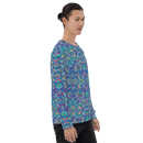 Product name: Recursia Rainbow Rose Men's Sweatshirt. Keywords: Athlesisure Wear, Clothing, Men's Athlesisure, Men's Clothing, Men's Sweatshirt, Men's Tops, Print: Rainbow Rose
