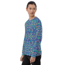 Product name: Recursia Rainbow Rose Men's Sweatshirt. Keywords: Athlesisure Wear, Clothing, Men's Athlesisure, Men's Clothing, Men's Sweatshirt, Men's Tops, Print: Rainbow Rose