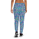 Product name: Recursia Rainbow Rose Women's Joggers. Keywords: Athlesisure Wear, Clothing, Print: Rainbow Rose, Women's Bottoms, Women's Joggers