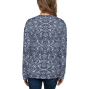 Product name: Recursia Rainbow Rose Women's Sweatshirt In Blue. Keywords: Athlesisure Wear, Clothing, Print: Rainbow Rose, Women's Sweatshirt, Women's Tops