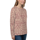 Product name: Recursia Rainbow Rose Women's Sweatshirt In Pink. Keywords: Athlesisure Wear, Clothing, Print: Rainbow Rose, Women's Sweatshirt, Women's Tops