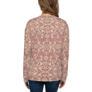 Product name: Recursia Rainbow Rose Women's Sweatshirt In Pink. Keywords: Athlesisure Wear, Clothing, Print: Rainbow Rose, Women's Sweatshirt, Women's Tops